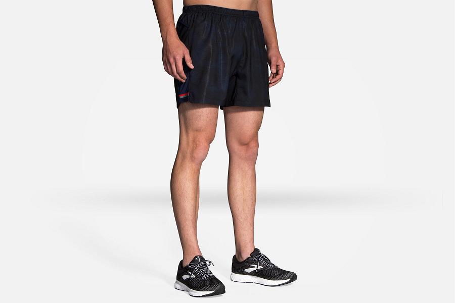 Brooks Sherpa 5 Men Clothes & Running Short Black PQN758264